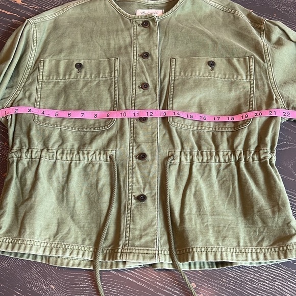 MADEWELL Claremont Drawstring Jacket. Size Medium. Style Al889. Military. Small. - Picture 7 of 11